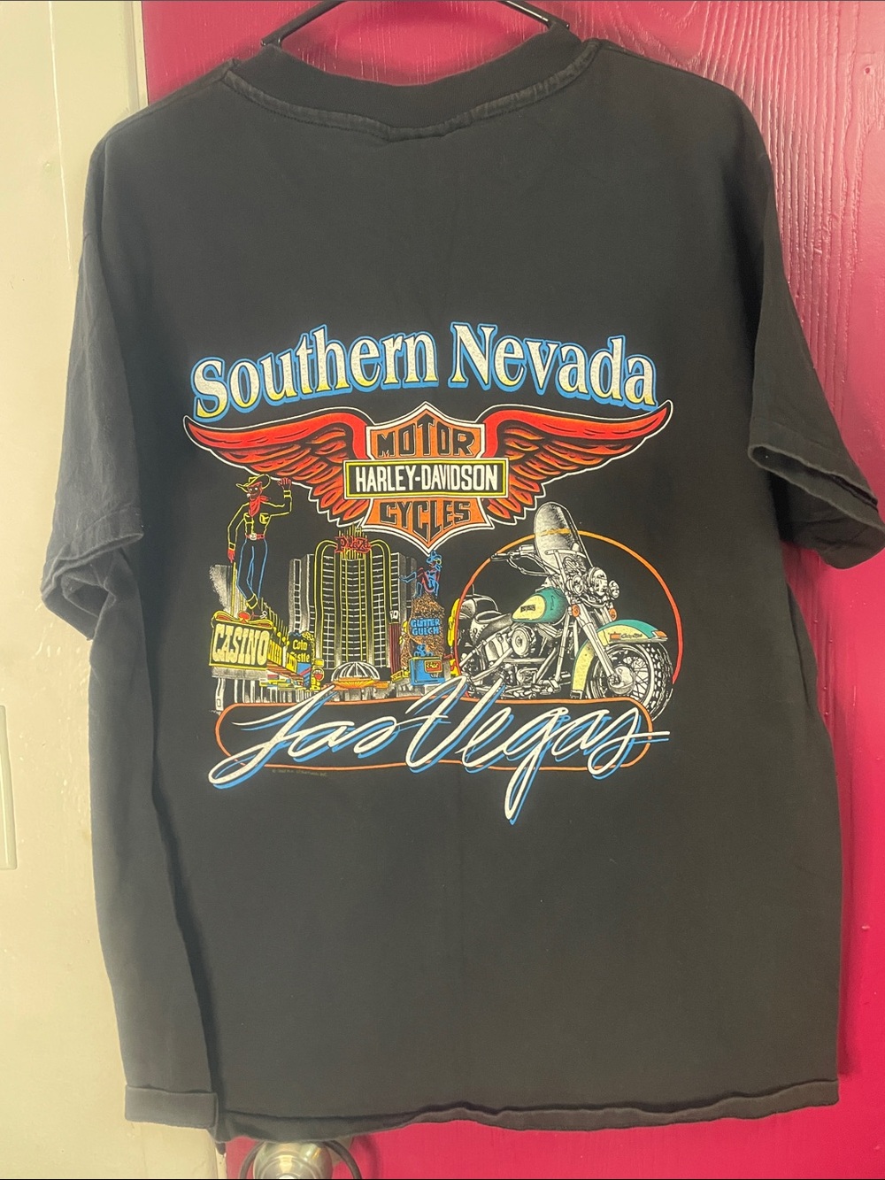 Harley-Davidson vintage Southern Nevada Las Vegas Graphic Tee - Black 1995